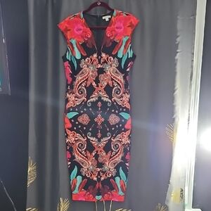 Floral Sleeveless Dress - Multicolor